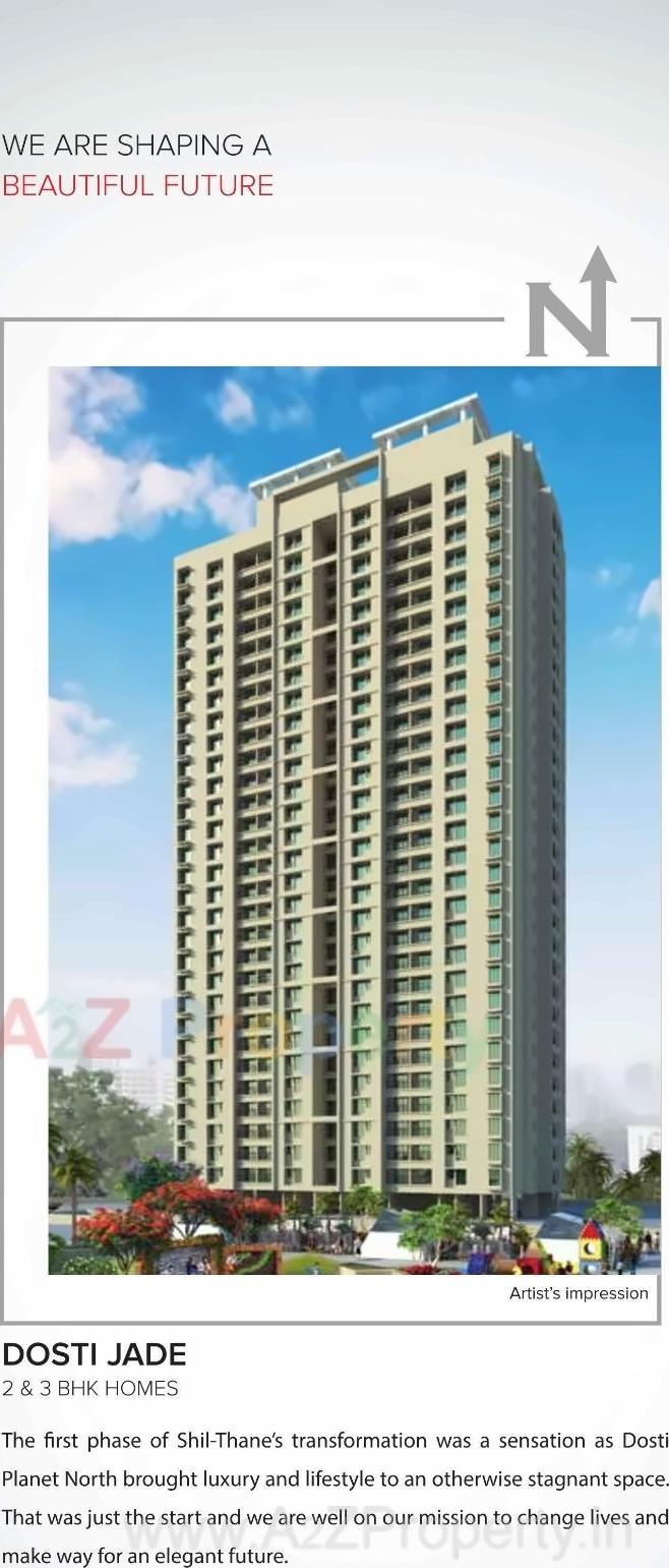 3D Elevation of real estate project Dosti Planet North   Dosti Jade located at Thane-m-corp, Thane, Maharashtra