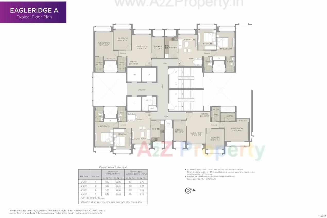 Layout of real estate project Eagleridge located at Thane-m-corp, Thane, Maharashtra