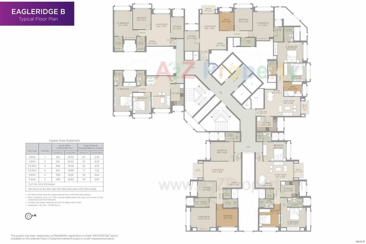 Layout of real estate project Eagleridge located at Thane-m-corp, Thane, Maharashtra