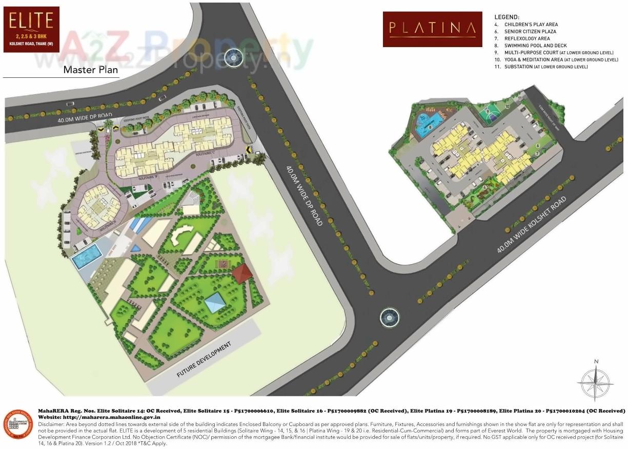 Layout of real estate project Elite Solitaire located at Thane-m-corp, Thane, Maharashtra