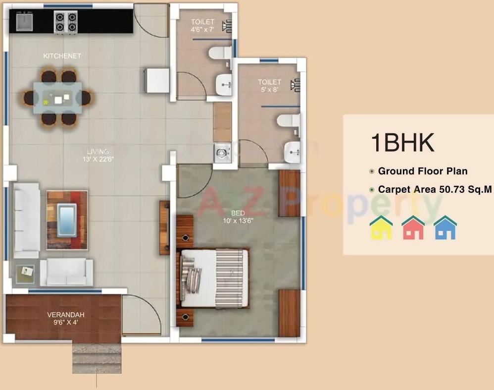 Layout of real estate project Euro Ville located at Kharade, Thane, Maharashtra