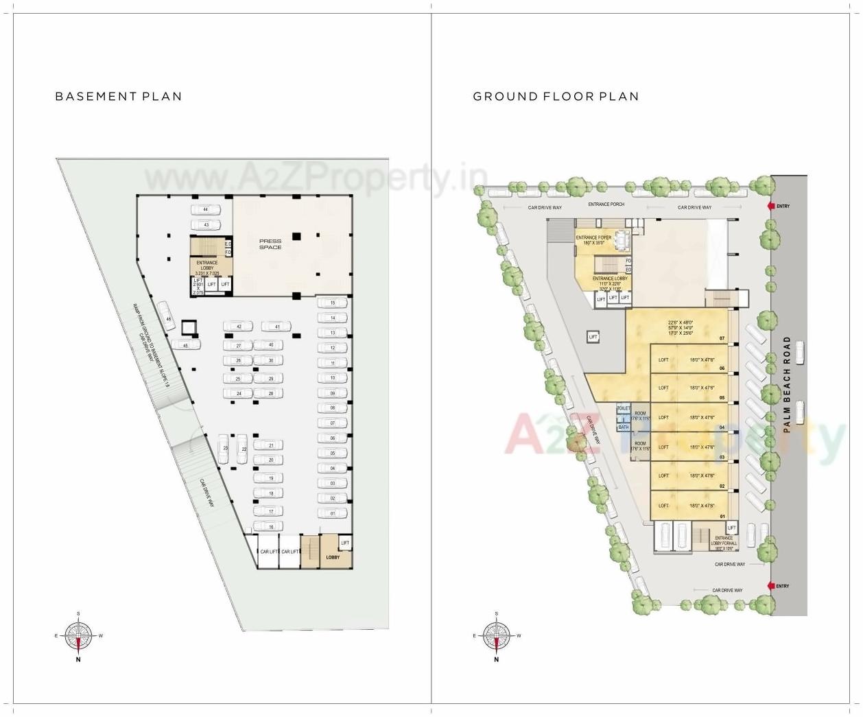 Layout of real estate project Fairmount located at Navi-mumbai-m-corp, Thane, Maharashtra