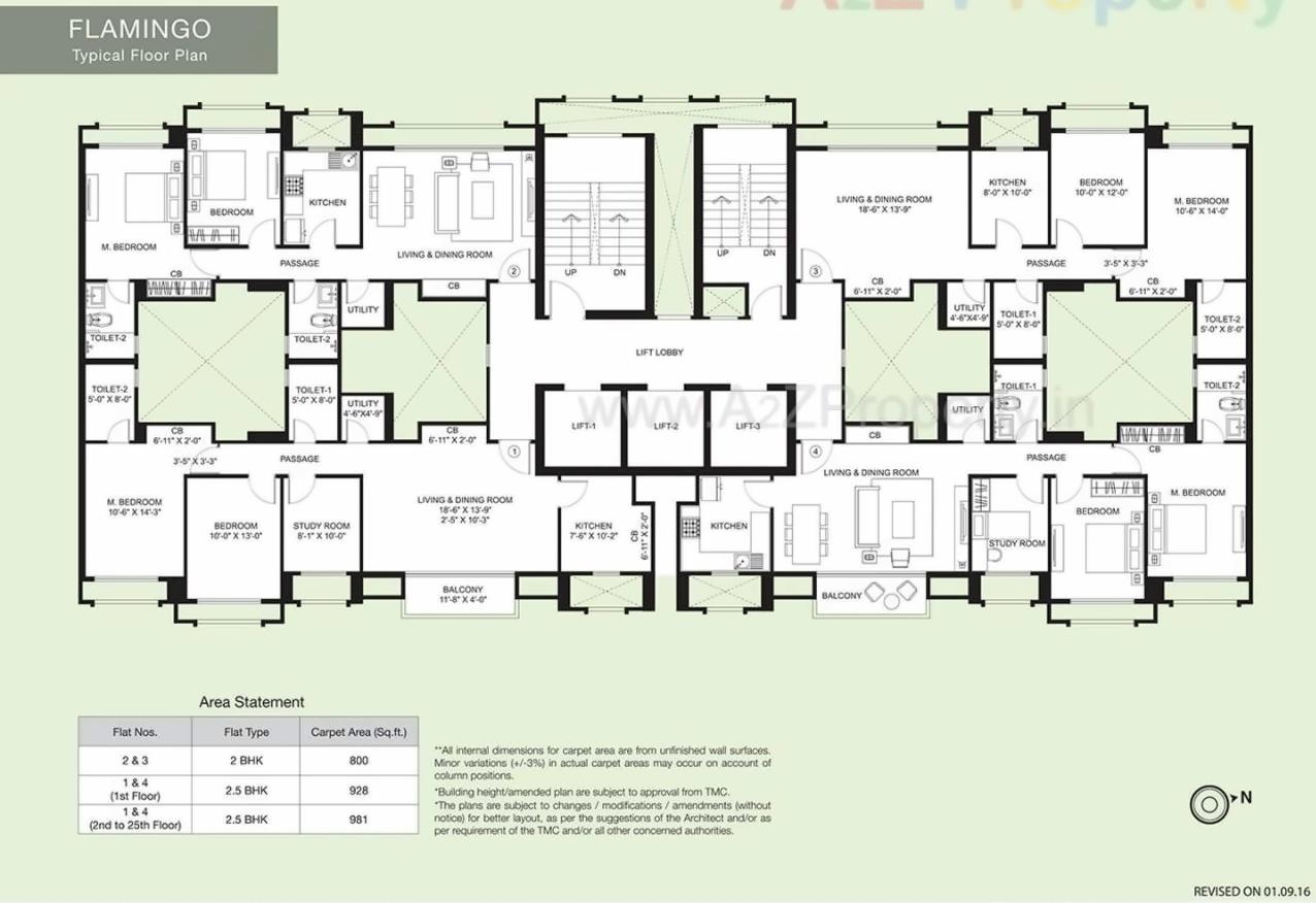 Layout of real estate project Flamingo located at Thane-m-corp, Thane, Maharashtra