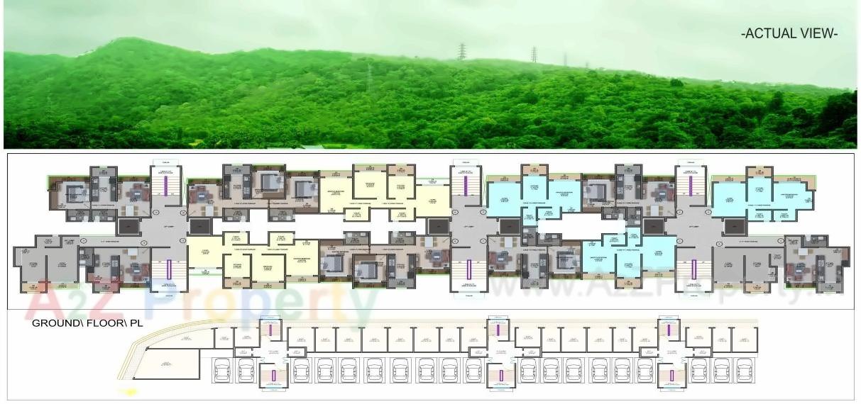 Layout of real estate project Foresta located at Mirabhayandar-m-corp, Thane, Maharashtra