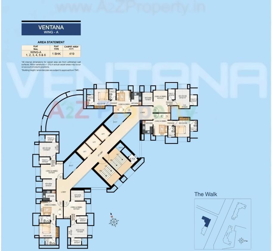 Layout of real estate project Fortuna located at Thane-m-corp, Thane, Maharashtra