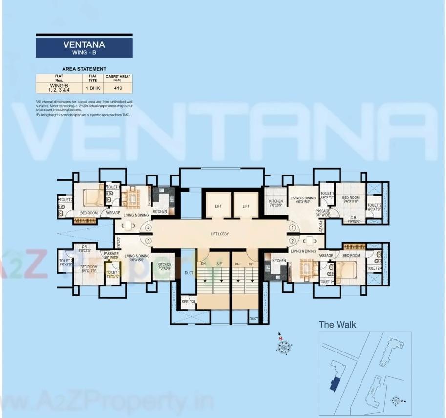 Layout of real estate project Fortuna located at Thane-m-corp, Thane, Maharashtra