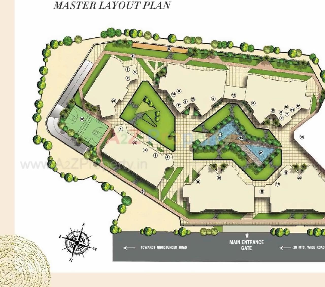 Layout of real estate project Gingelia Residential located at Thane-m-corp, Thane, Maharashtra