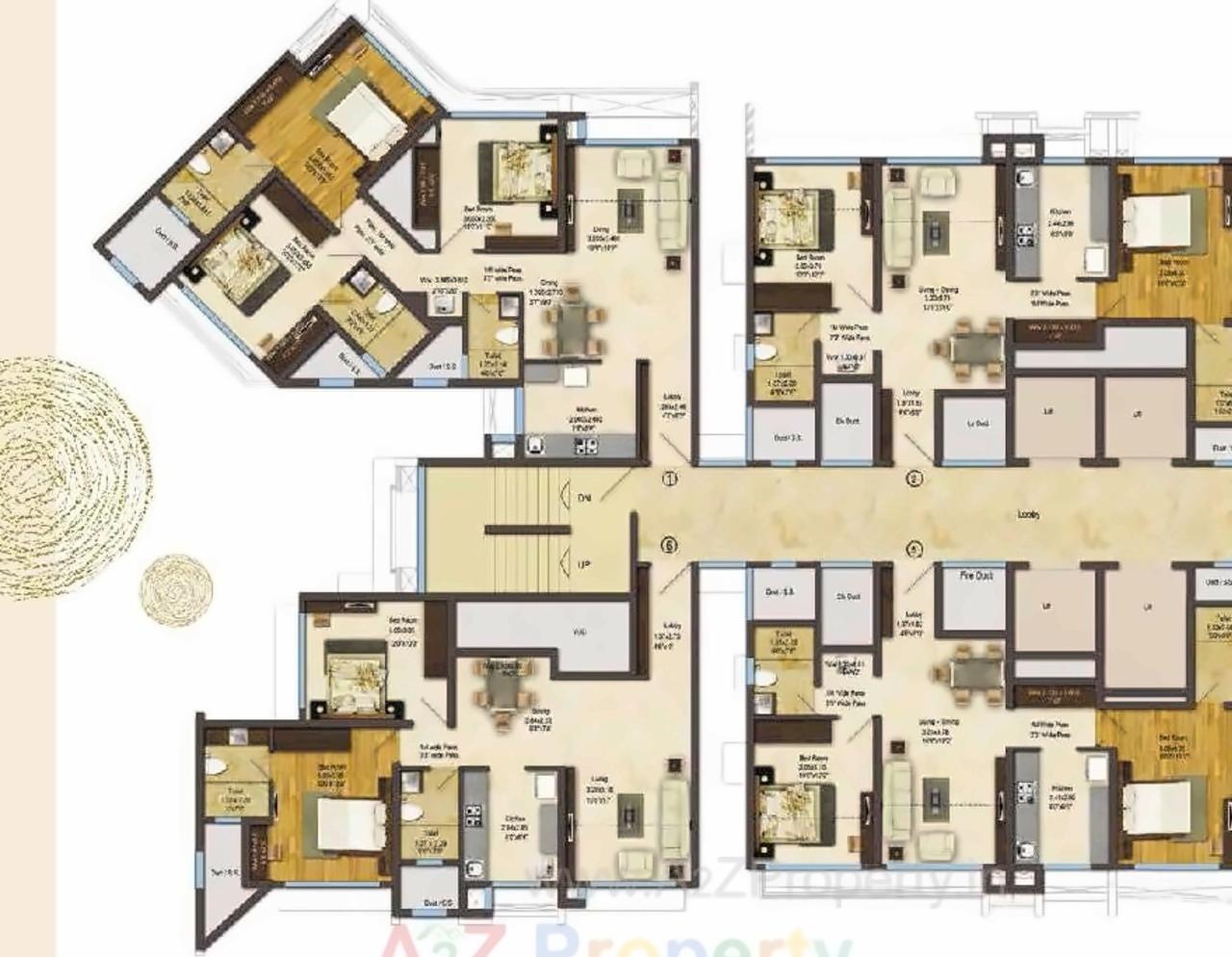 Layout of real estate project Gingelia Residential located at Thane-m-corp, Thane, Maharashtra
