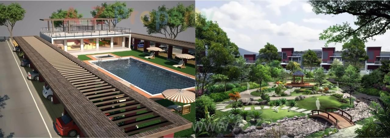 3D Elevation of real estate project Ginger Hills located at Kharade, Thane, Maharashtra