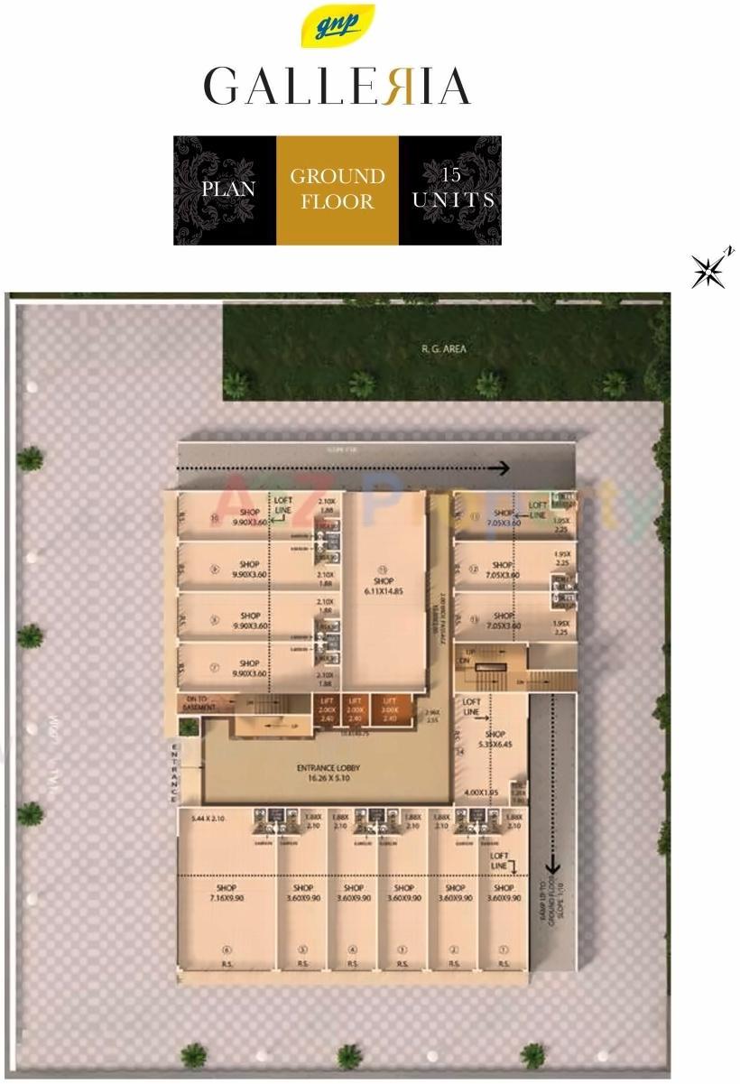 Layout of real estate project Gnp Galleria located at Dombivli, Thane, Maharashtra