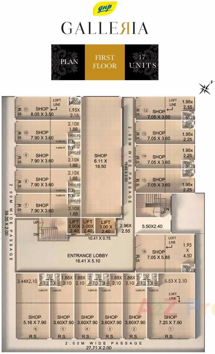Layout of real estate project Gnp Galleria located at Dombivli, Thane, Maharashtra