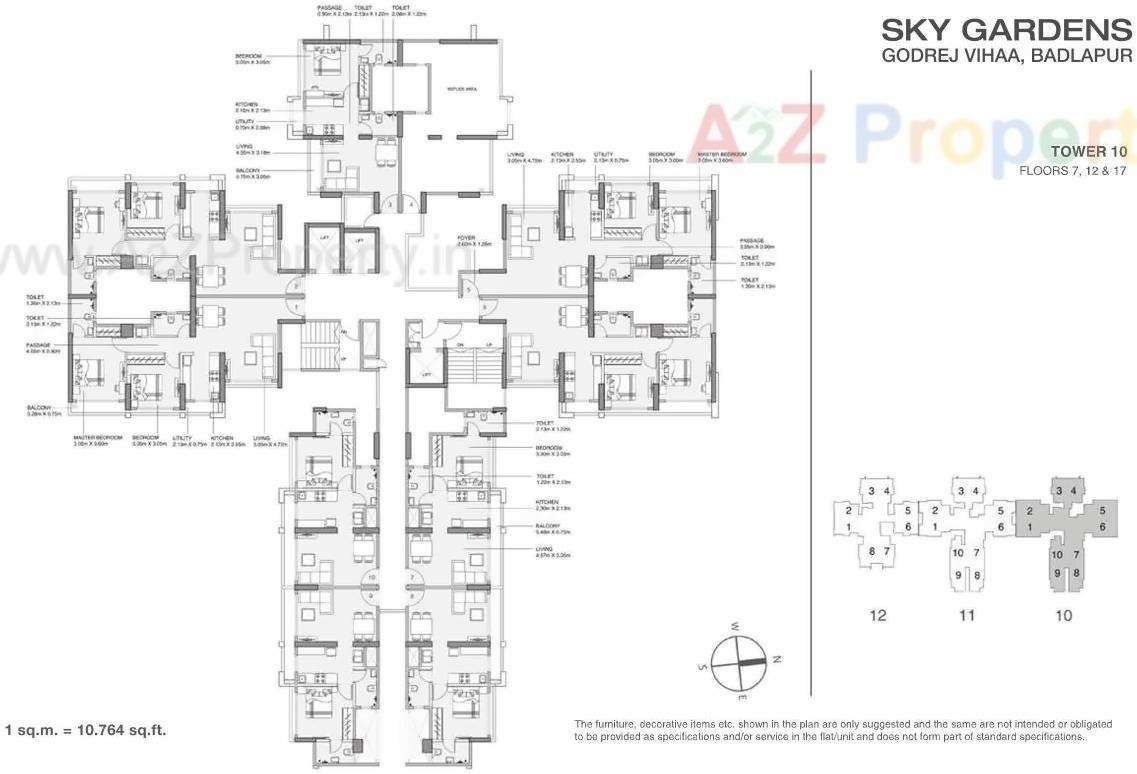Layout of real estate project Godrej Vihaa located at Badlapur-m-cl, Thane, Maharashtra