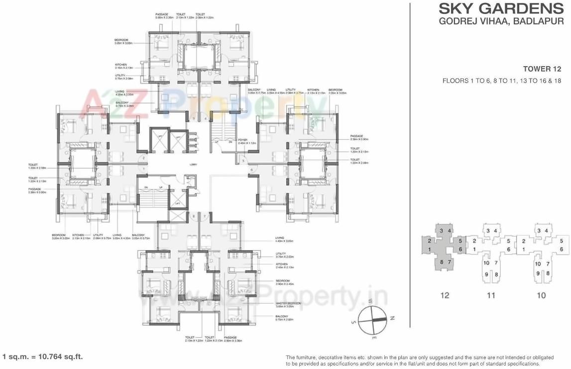 Layout of real estate project Godrej Vihaa located at Badlapur-m-cl, Thane, Maharashtra