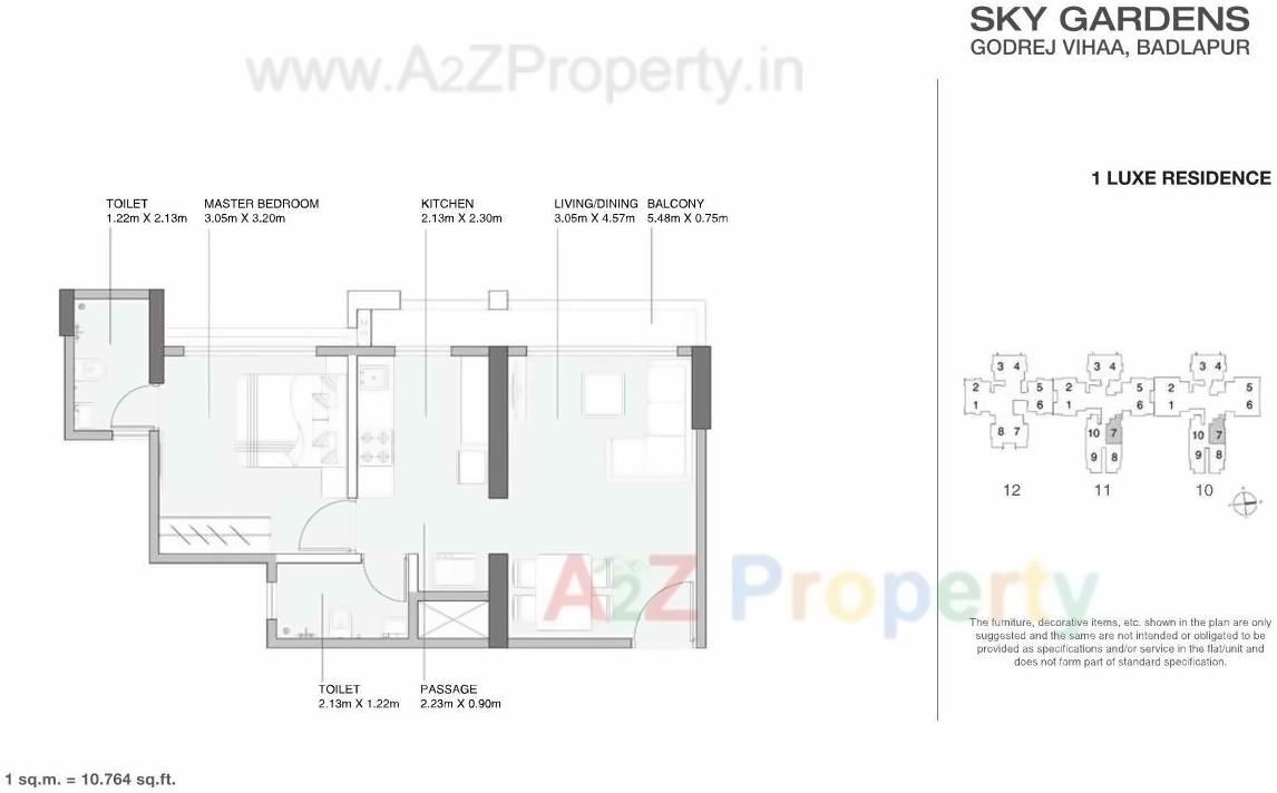 Layout of real estate project Godrej Vihaa located at Badlapur-m-cl, Thane, Maharashtra