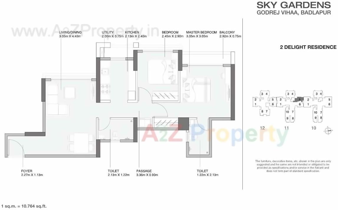Layout of real estate project Godrej Vihaa located at Badlapur-m-cl, Thane, Maharashtra