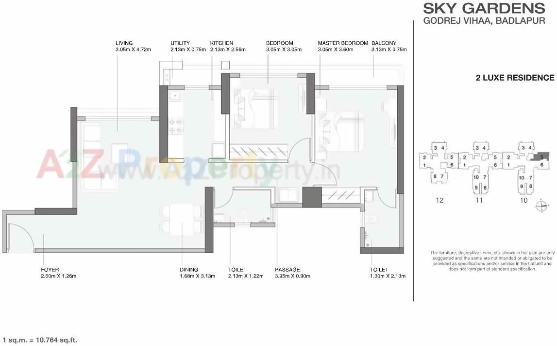 Layout of real estate project Godrej Vihaa located at Badlapur-m-cl, Thane, Maharashtra