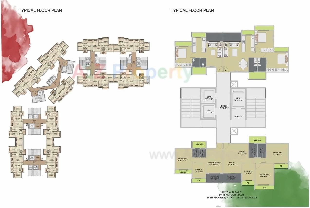 Layout of real estate project Goldcrest Residency located at Navi-mumbai-m-corp, Thane, Maharashtra