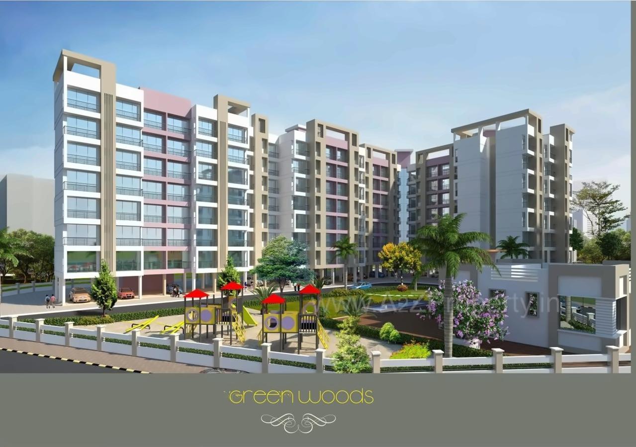 3D Elevation of real estate project Green Woods located at Thane-m-corp, Thane, Maharashtra