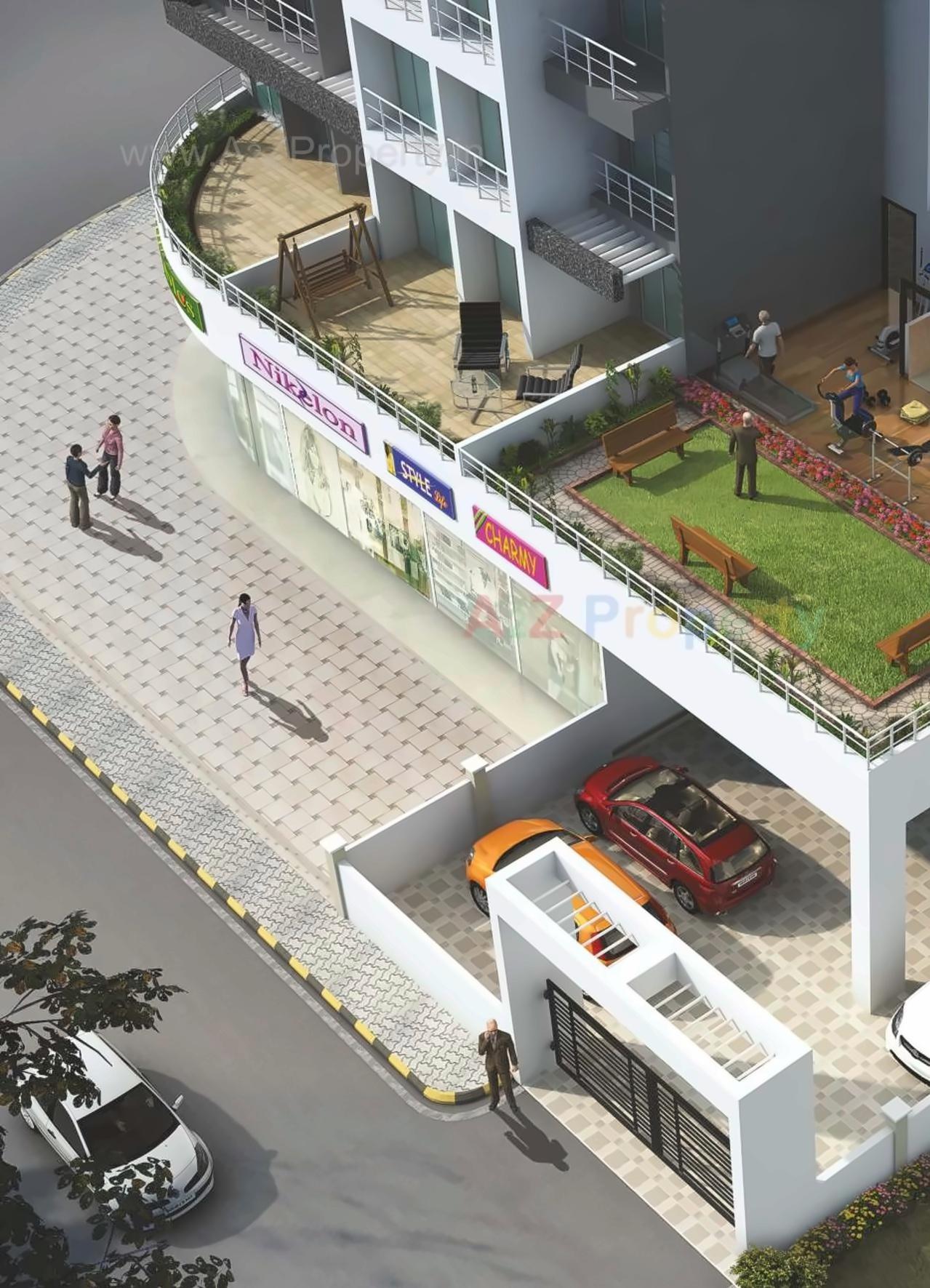 3D Elevation of real estate project Grey Stone Heights located at Navi-mumbai-m-corp, Thane, Maharashtra