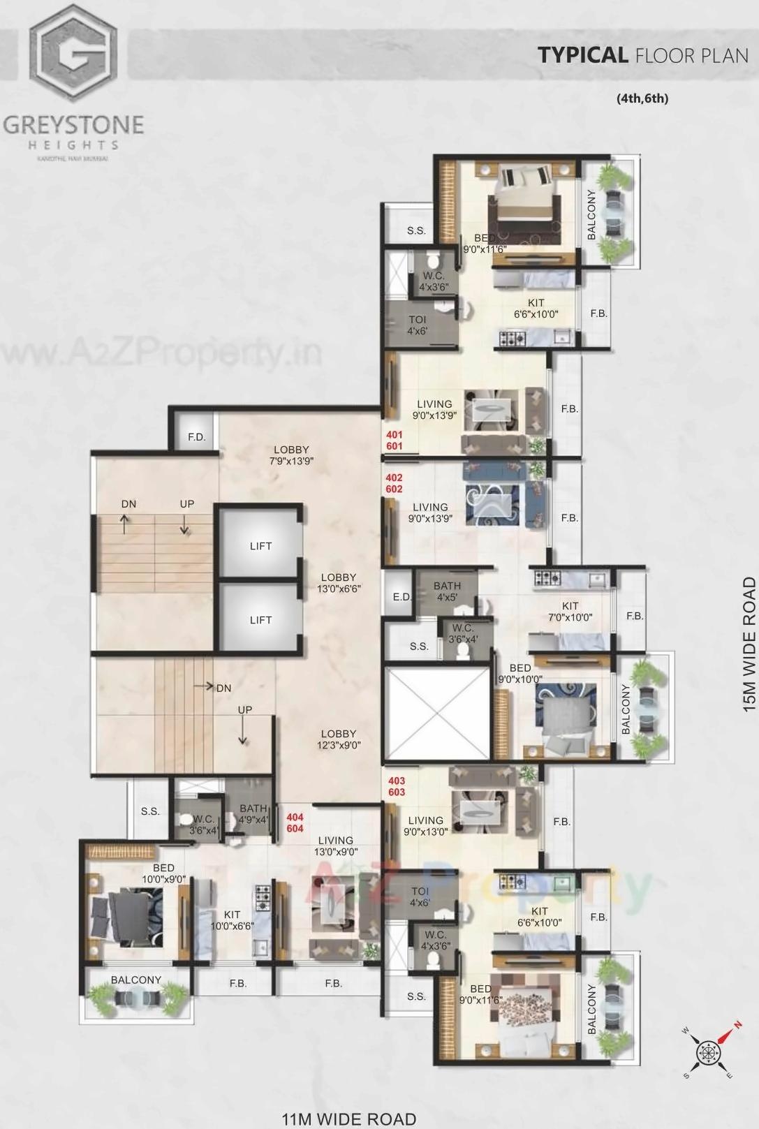 Layout of real estate project Grey Stone Heights located at Navi-mumbai-m-corp, Thane, Maharashtra
