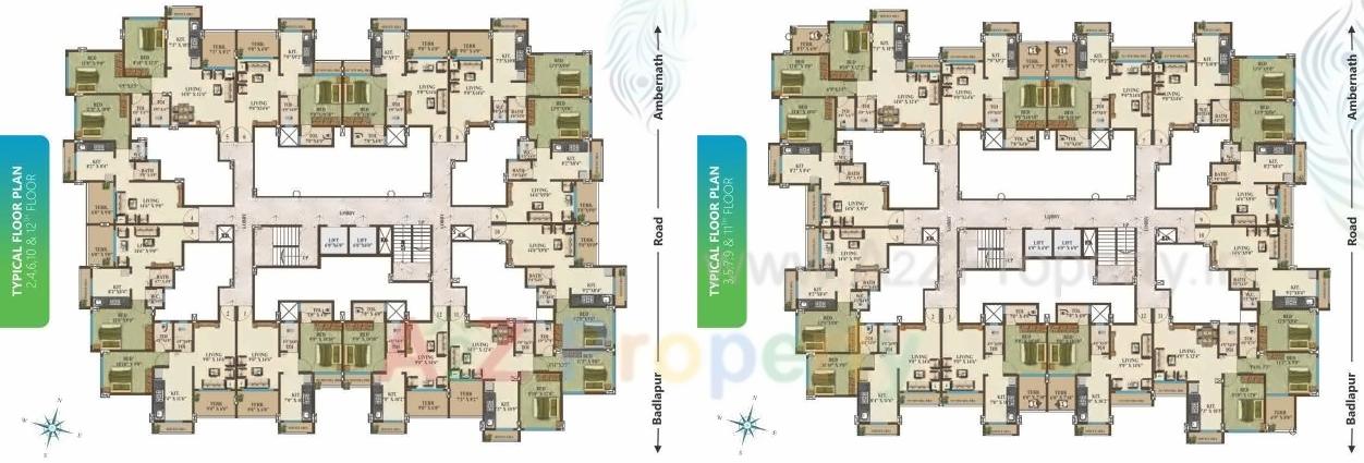 Layout of real estate project Harishree Residency located at Ambarnathm-cl, Thane, Maharashtra