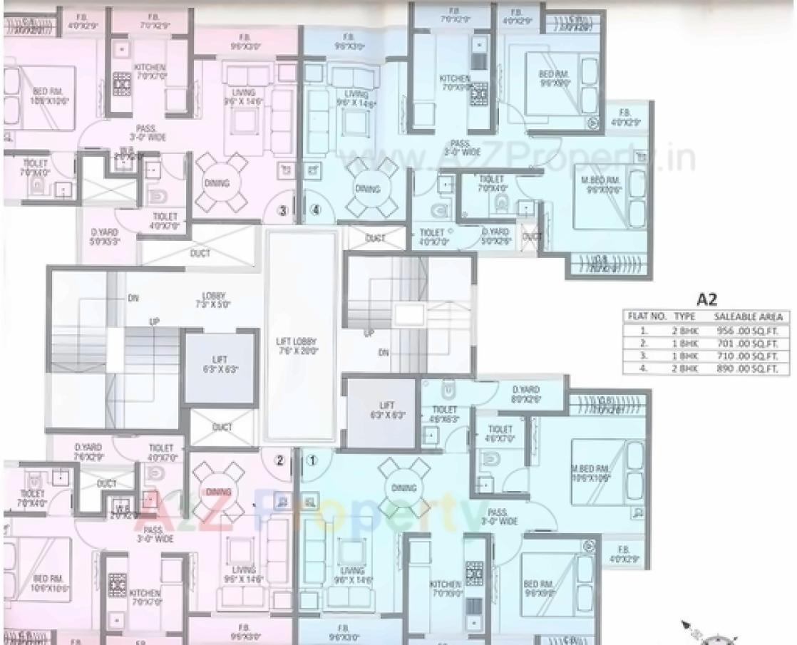Layout of real estate project Hatkesh Heights located at Mirabhayandar-m-corp, Thane, Maharashtra