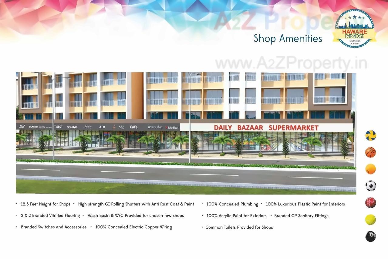 3D Elevation of real estate project Haware Paradise located at Muthaval, Thane, Maharashtra