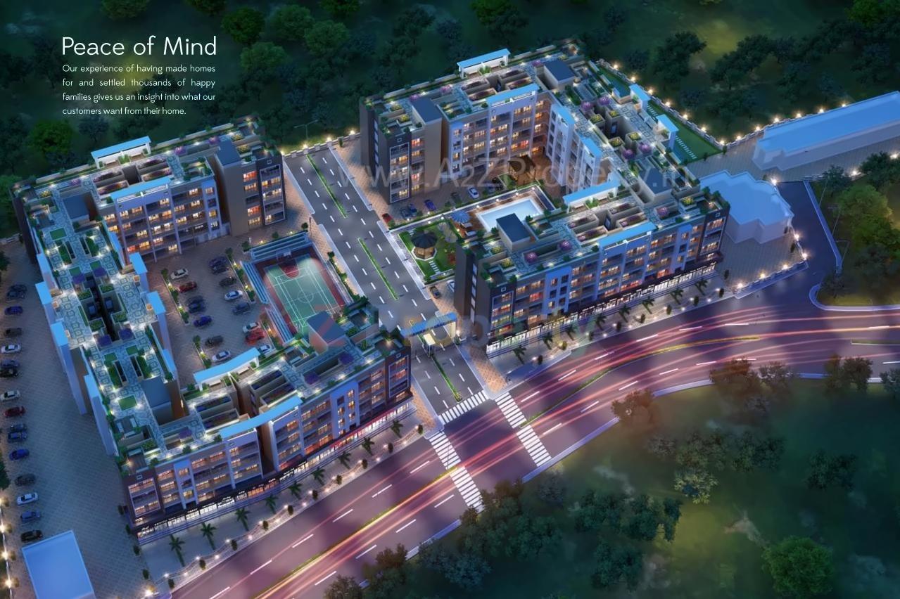 3D Elevation of real estate project Haware Paradise located at Muthaval, Thane, Maharashtra