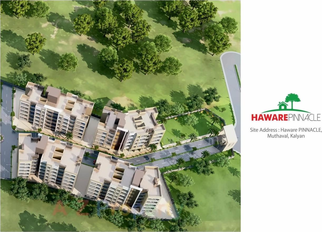 3D Elevation of real estate project Haware Pinnacle located at Muthaval, Thane, Maharashtra
