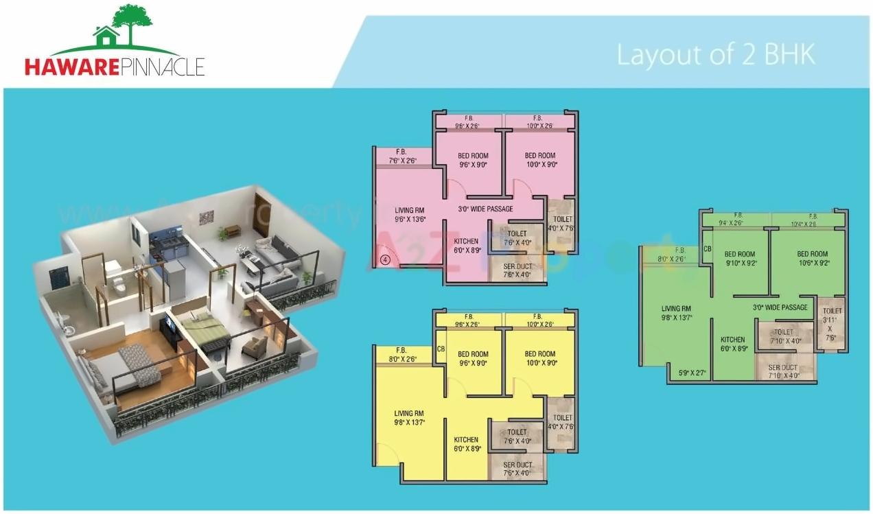 Layout of real estate project Haware Pinnacle located at Muthaval, Thane, Maharashtra