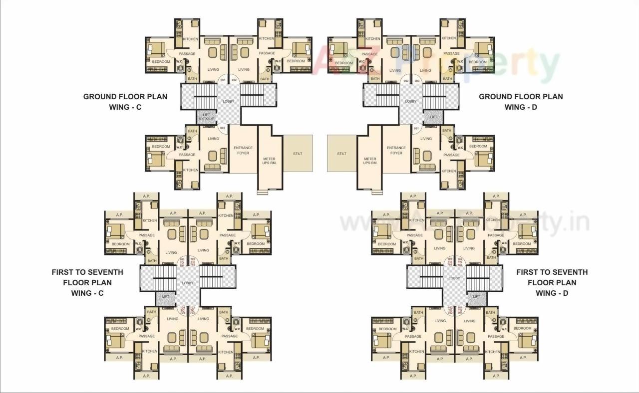 Layout of real estate project Heramb Park located at Badlapur-m-cl, Thane, Maharashtra