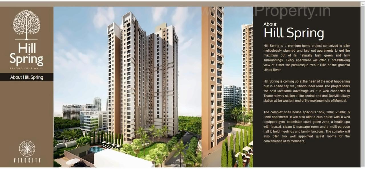 3D Elevation of real estate project Hill Spring located at Thane, Thane, Maharashtra