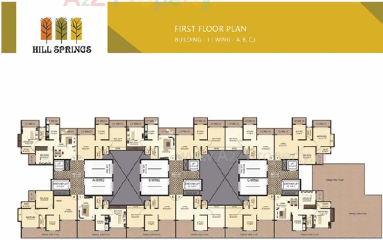 Layout of real estate project Hill Spring located at Sonale, Thane, Maharashtra
