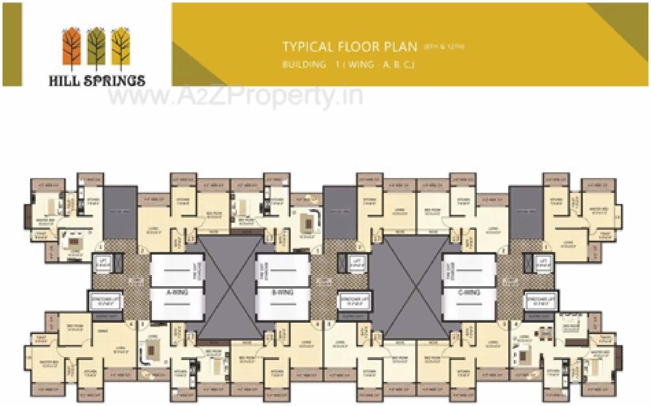 Layout of real estate project Hill Spring located at Sonale, Thane, Maharashtra