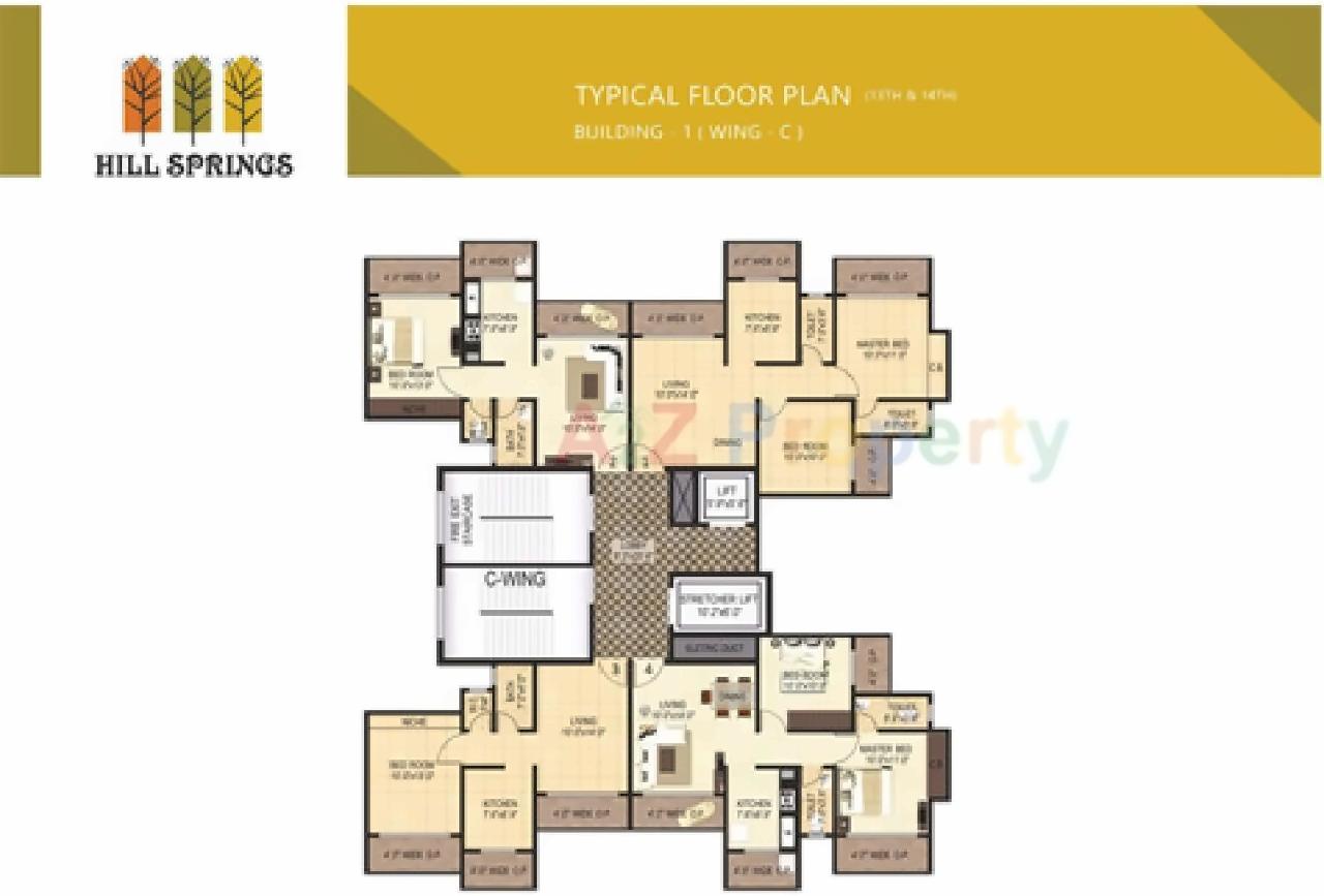 Layout of real estate project Hill Spring located at Sonale, Thane, Maharashtra