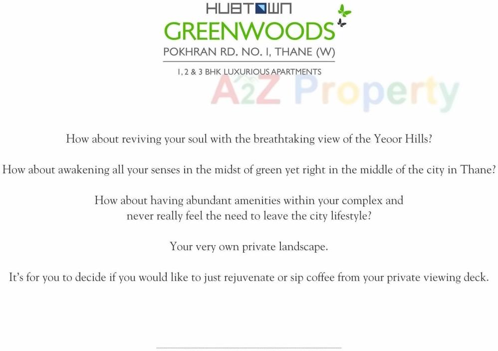  of real estate project Hubtown Greenwoods located at Vartaknagar, Thane, Maharashtra