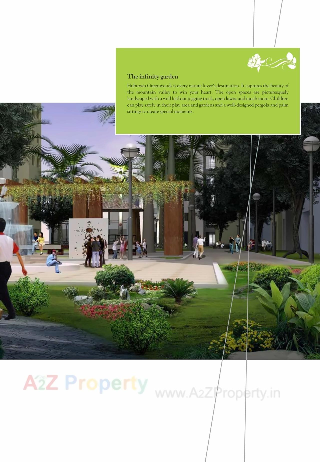 3D Elevation of real estate project Hubtown Greenwoods located at Vartaknagar, Thane, Maharashtra