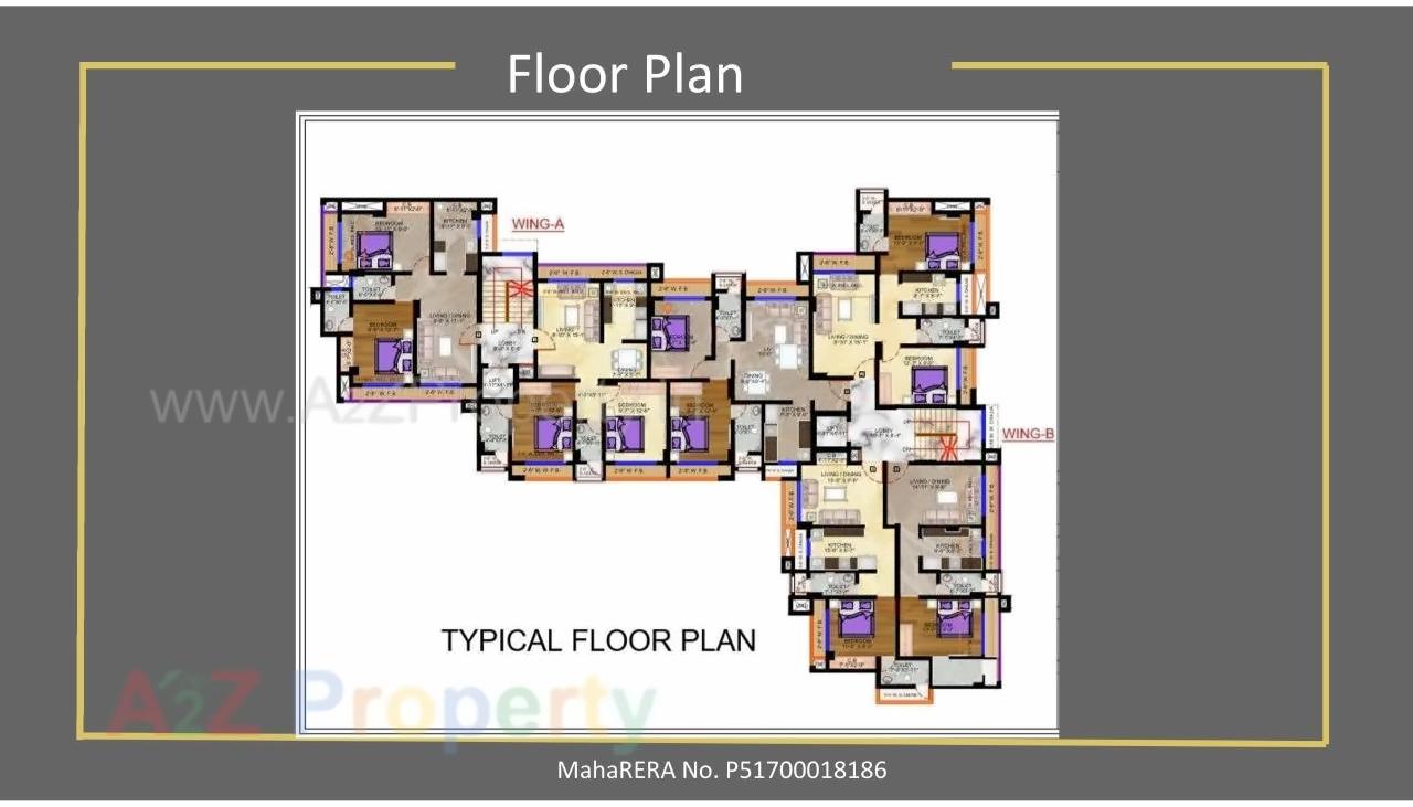 Layout of real estate project Hyde Park Residency F6   located at Thane-m-corp, Thane, Maharashtra