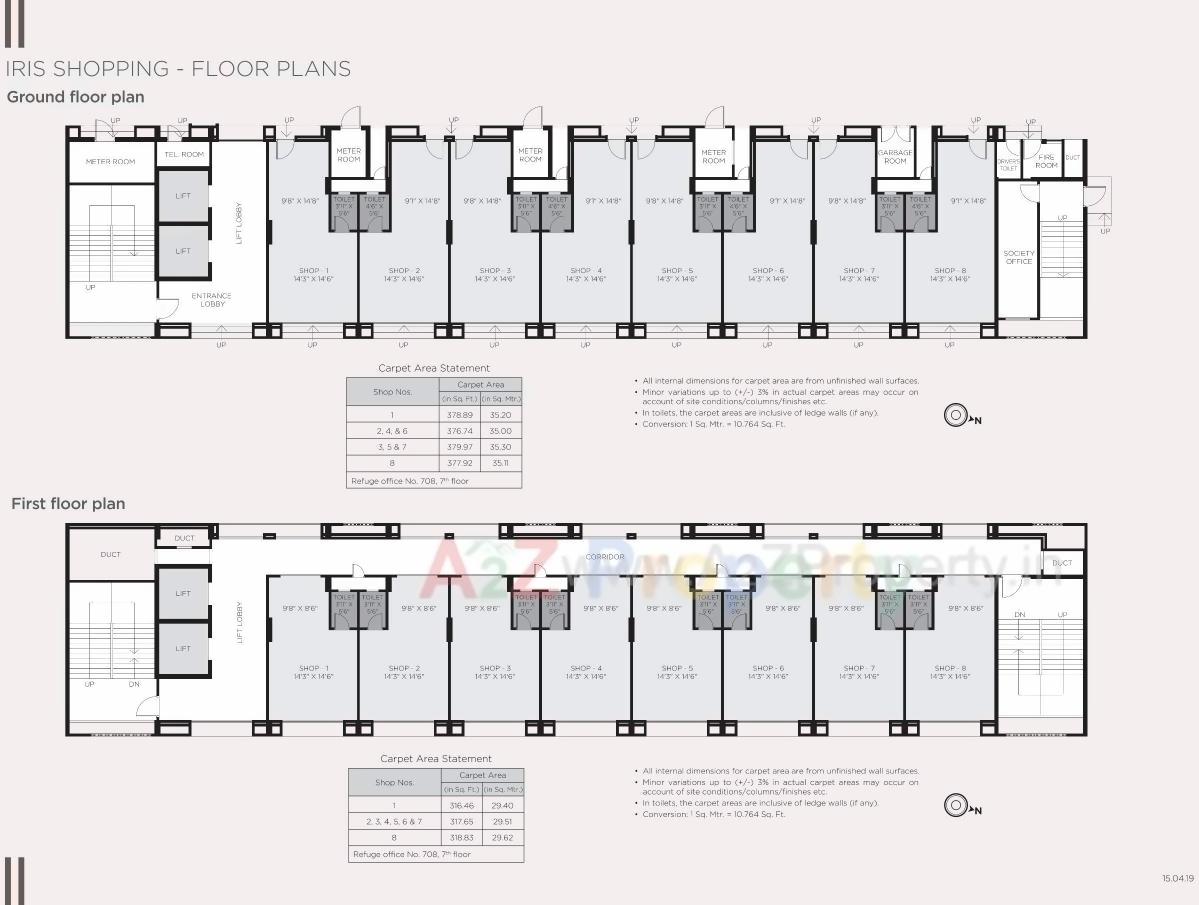 Layout of real estate project Iris Shopping located at Thane-m-corp, Thane, Maharashtra