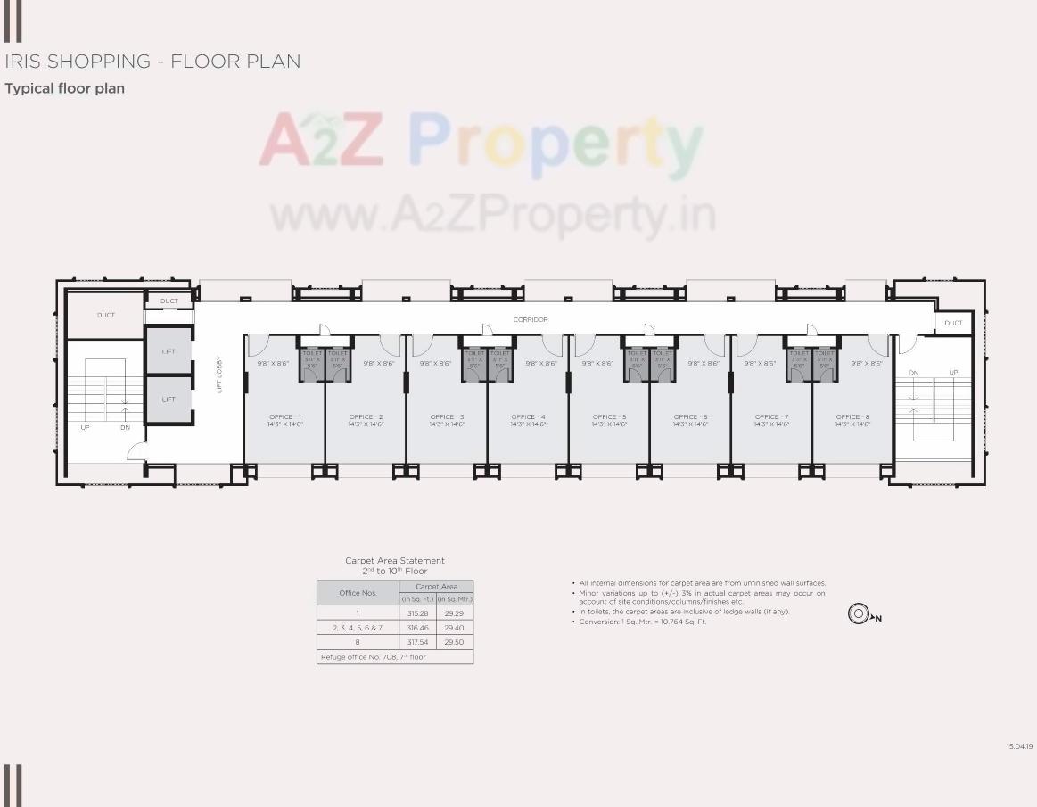 Layout of real estate project Iris Shopping located at Thane-m-corp, Thane, Maharashtra