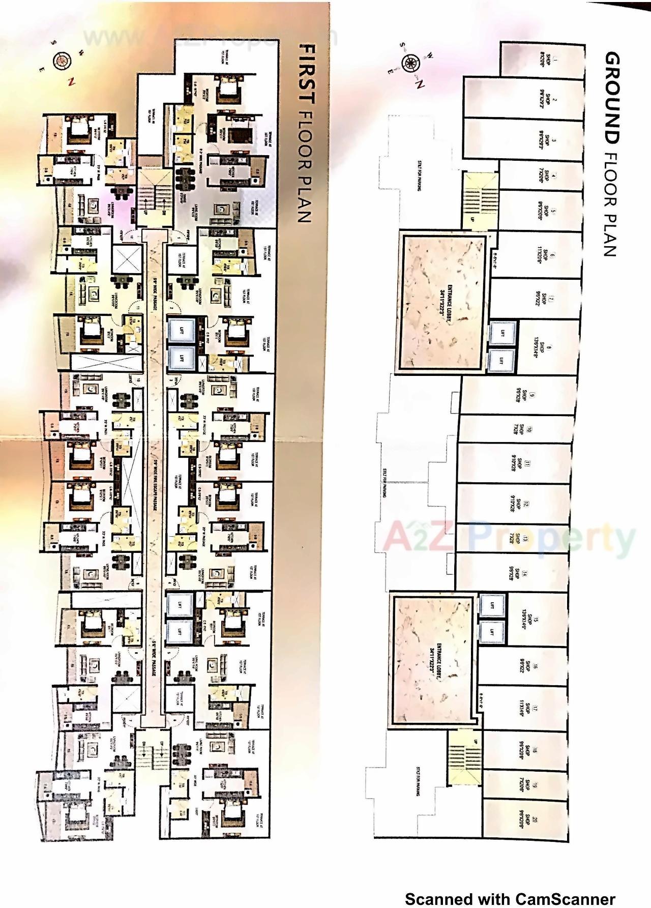 Layout of real estate project Janki Legacy located at Mirabhayandar-m-corp, Thane, Maharashtra