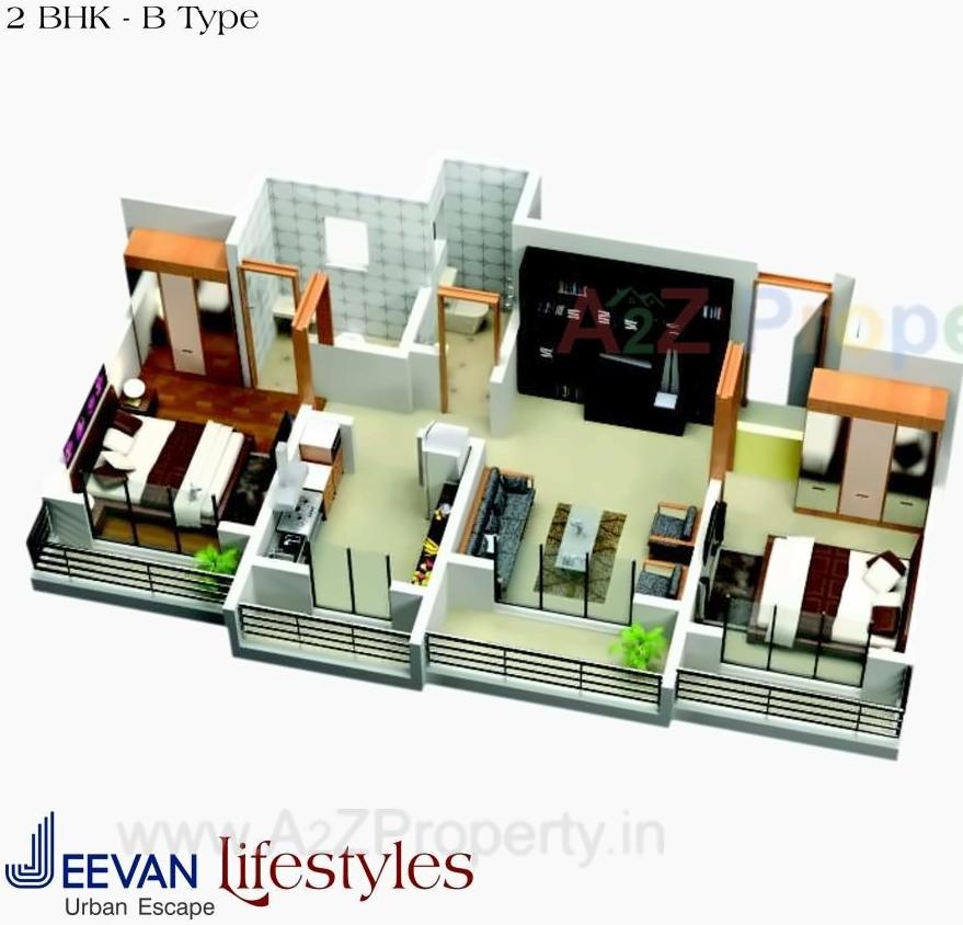 Layout of real estate project Jeevan Lifestyles located at Badlapur-m-cl, Thane, Maharashtra