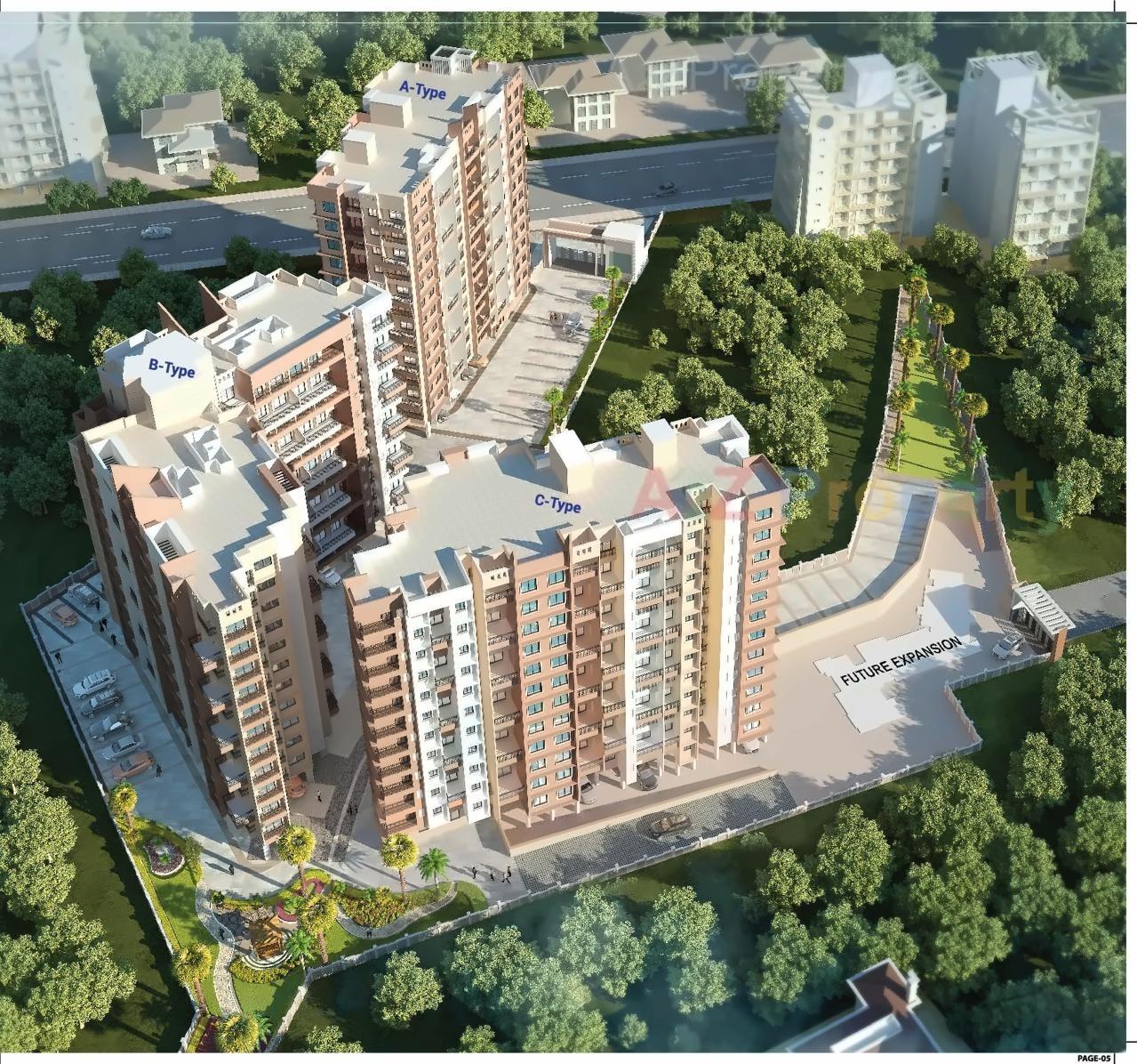 3D Elevation of real estate project Jp Regency located at Ambarnathm-cl, Thane, Maharashtra