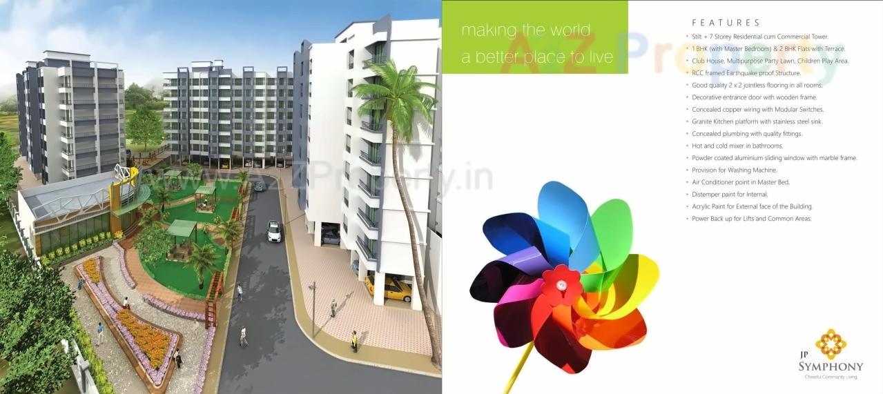 3D Elevation of real estate project Jp Symphony located at Ambarnathm-cl, Thane, Maharashtra