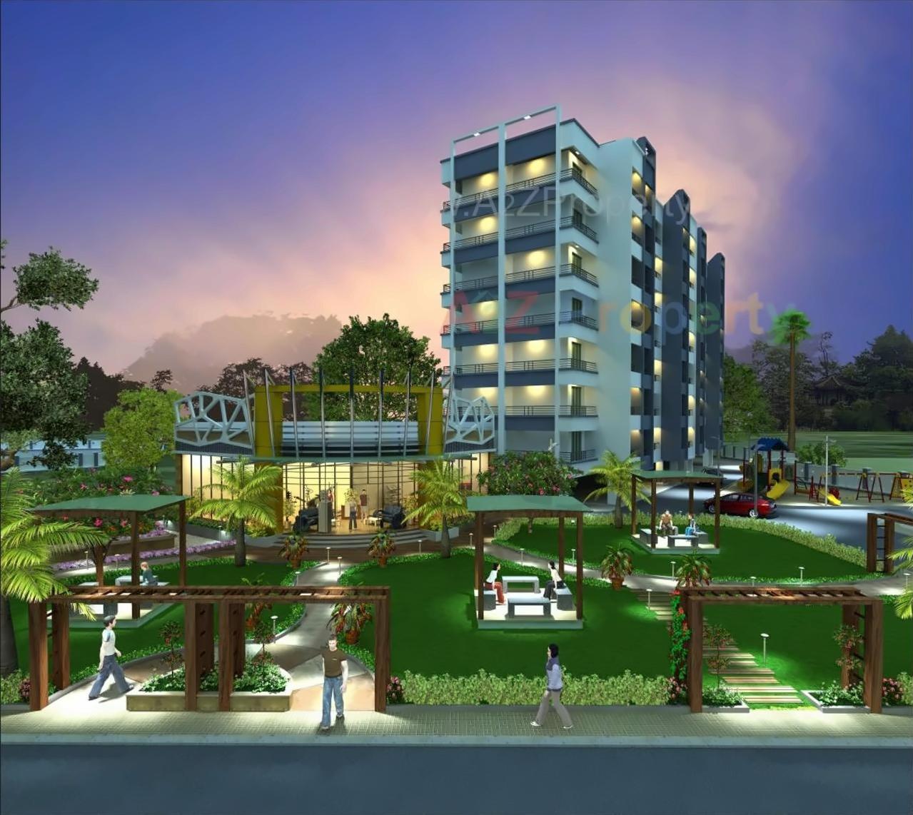3D Elevation of real estate project Jp Symphony located at Ambarnathm-cl, Thane, Maharashtra