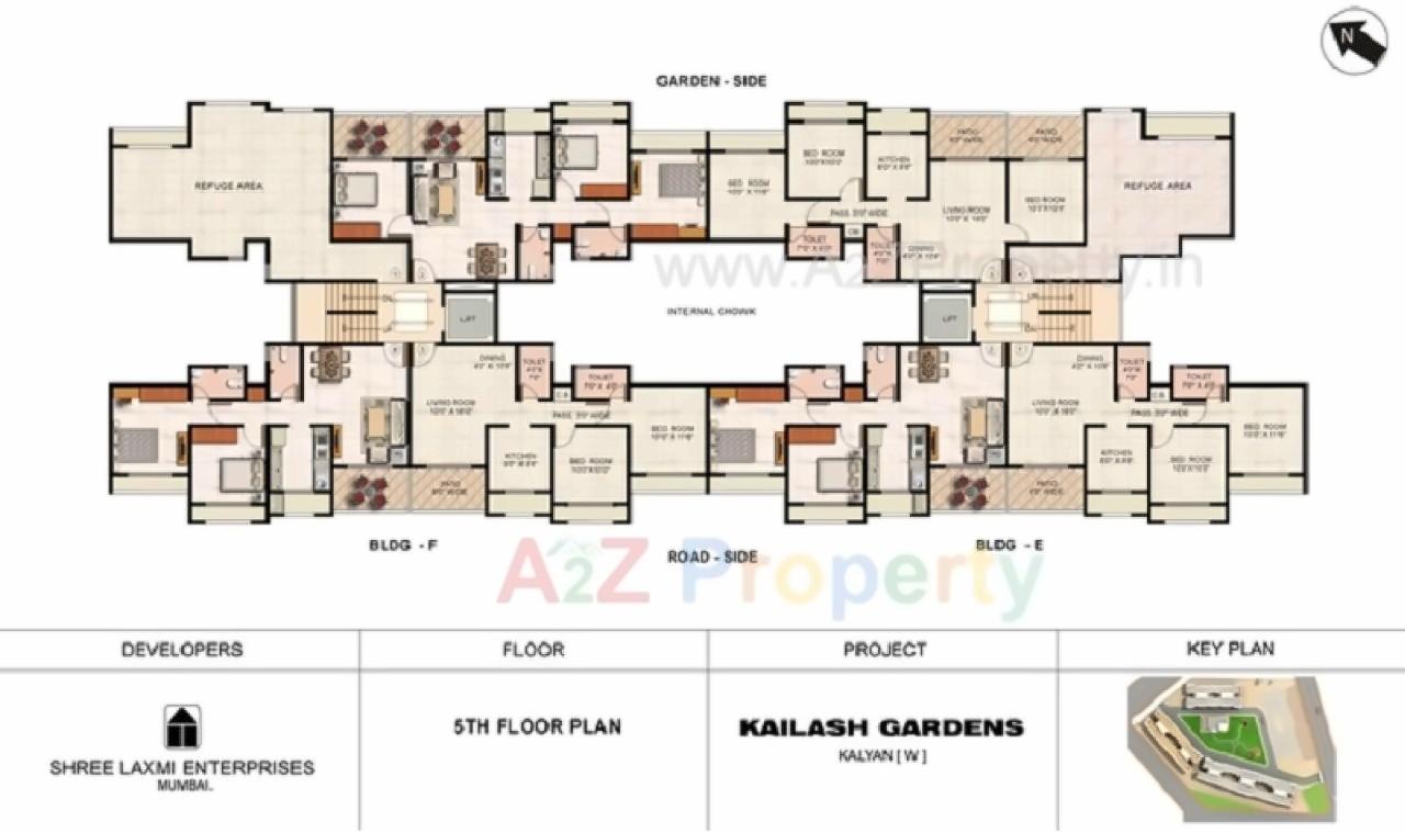 Layout of real estate project Kailash Gardens located at Kalyandombivali-m-corp, Thane, Maharashtra