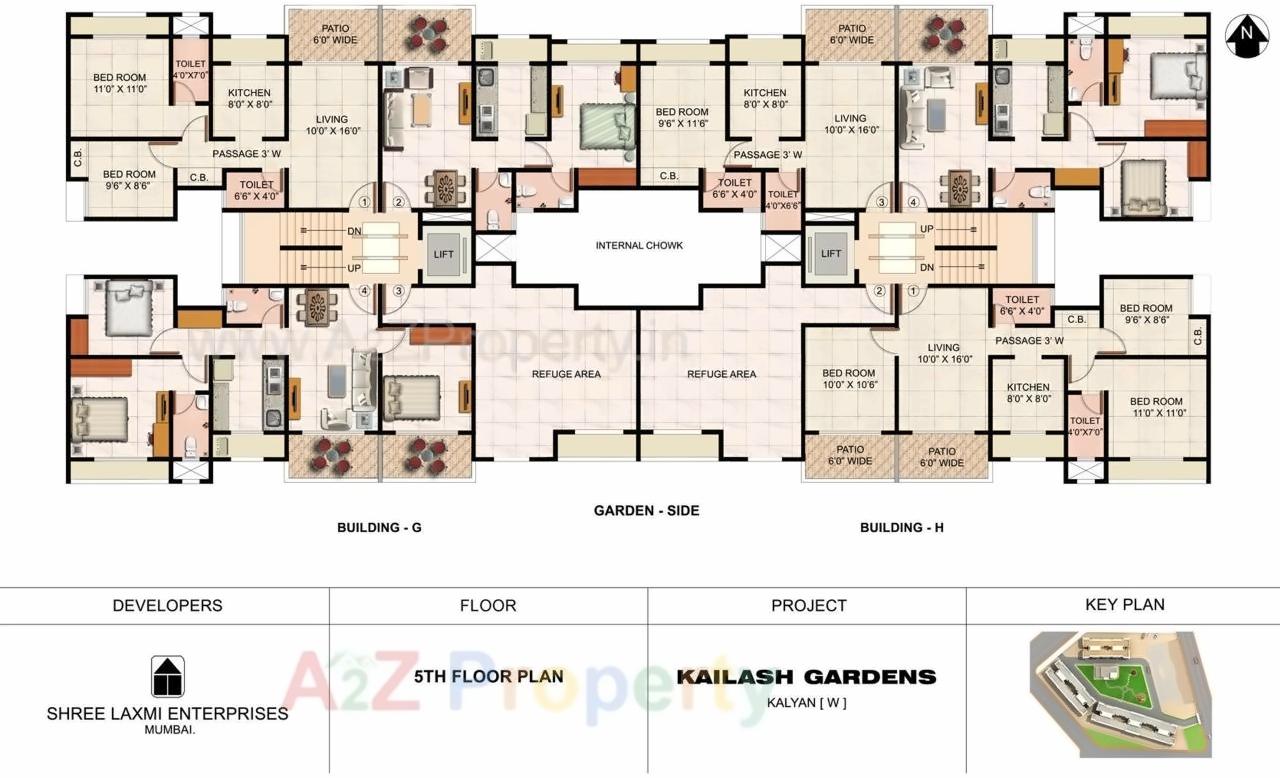 Layout of real estate project Kailash Gardens located at Kalyandombivali-m-corp, Thane, Maharashtra