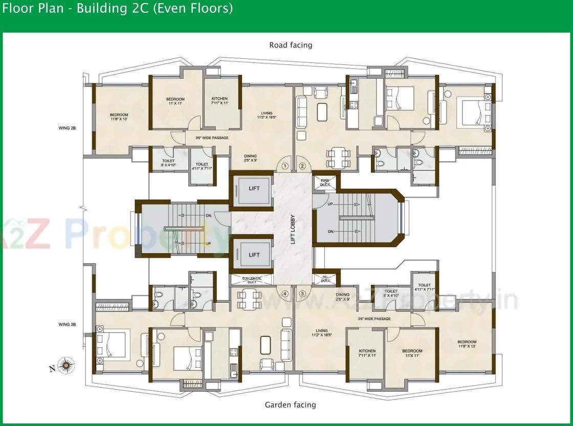 Layout of real estate project Kalpataru Hills    2a located at Thane-m-corp, Thane, Maharashtra