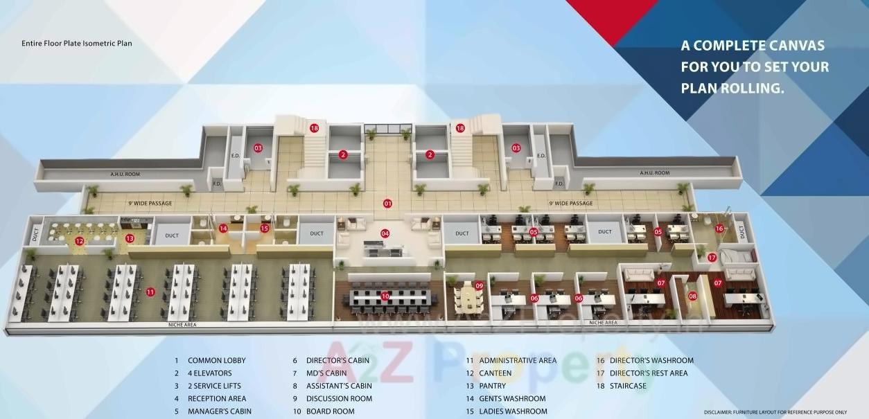 Layout of real estate project Kamdhenu Commerz located at Navi-mumbai-m-corp, Thane, Maharashtra