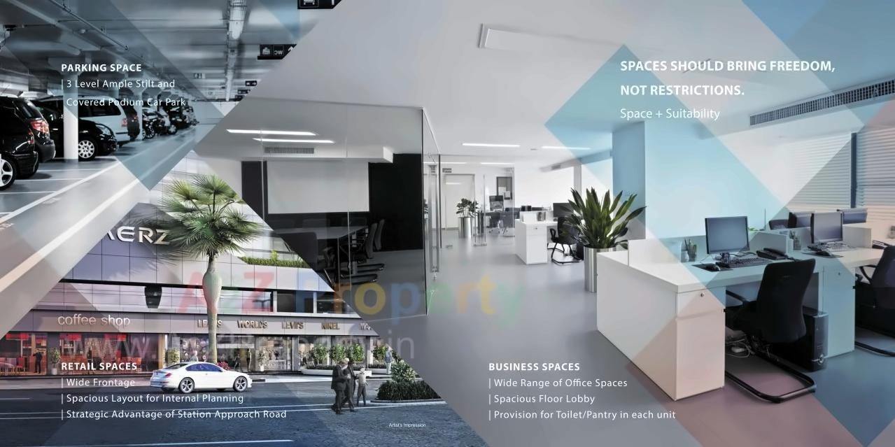 3D Elevation of real estate project Kamdhenu Commerz located at Navi-mumbai-m-corp, Thane, Maharashtra